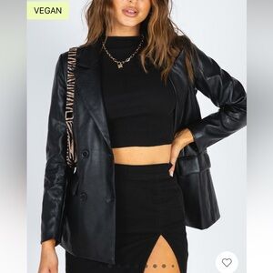 Leather jacket blazer NWT Princess Polly